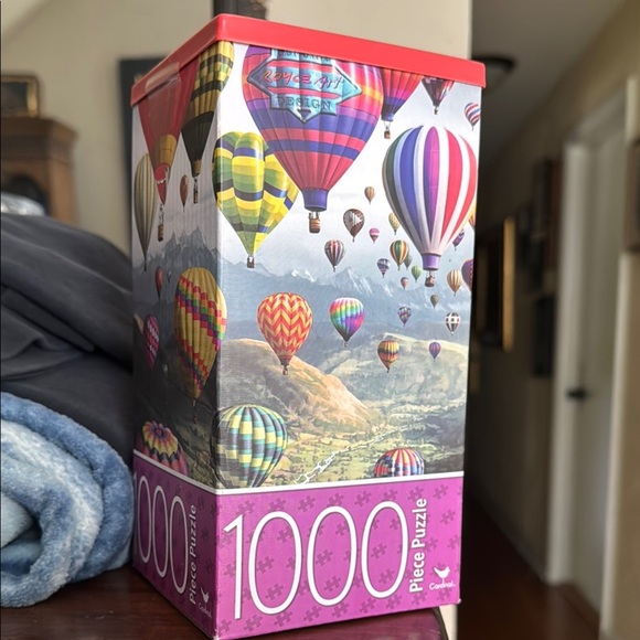 Colorful Hot Air Balloon Puzzle NEW gift box sky roads theme - Picture 1 of 3